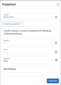 Projektzeit erfassen